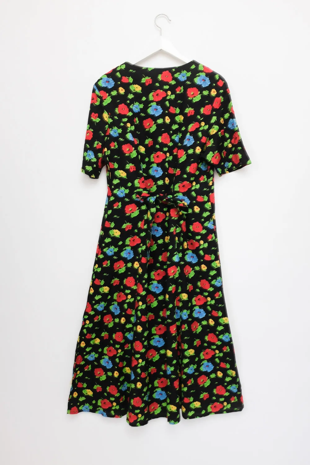 0050_FLORAL BLACK VISCOSE MAXI DRESS