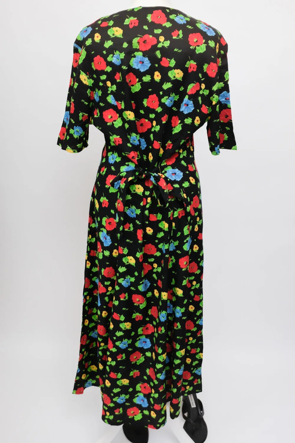 0050_FLORAL BLACK VISCOSE MAXI DRESS