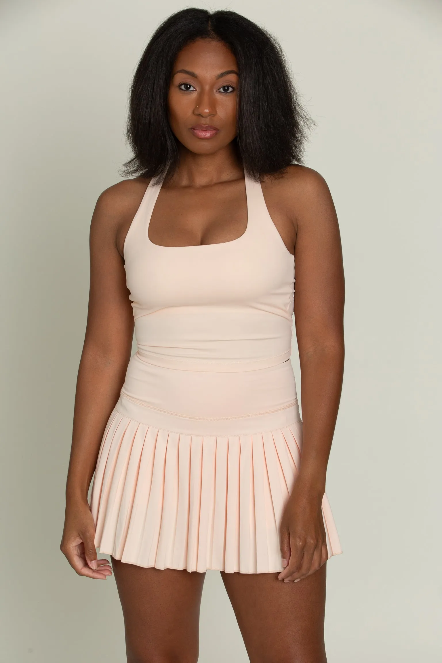 15" Apricot Pleated Tennis Skirt