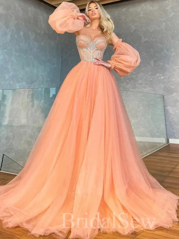 A-line Elegant Princess Gorgeous Party Women Long Evening Party Prom Dresses PD570