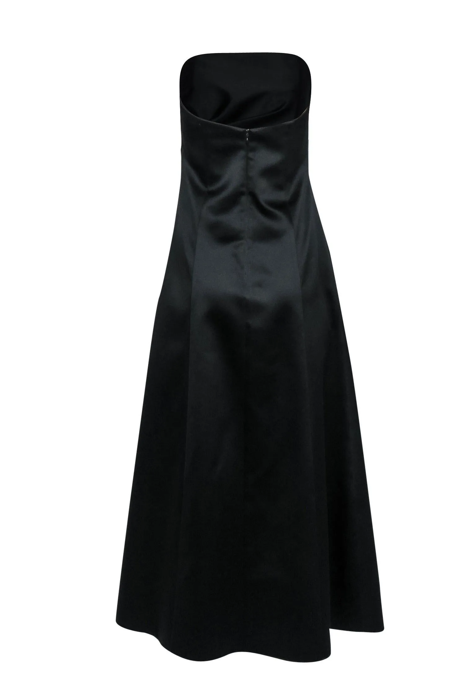 ABS Evening - Black Strapless Pleated Gown Sz 6