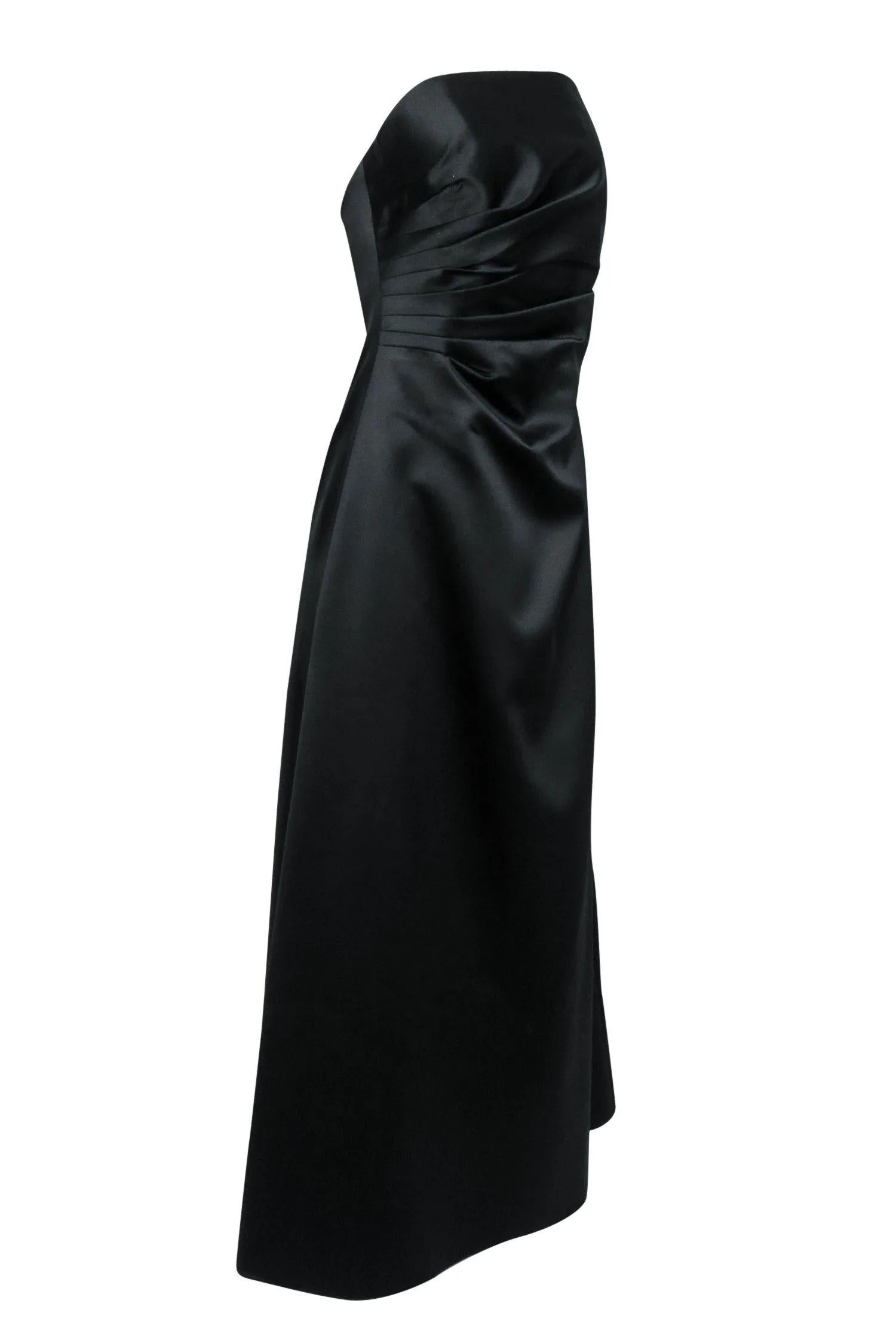 ABS Evening - Black Strapless Pleated Gown Sz 6