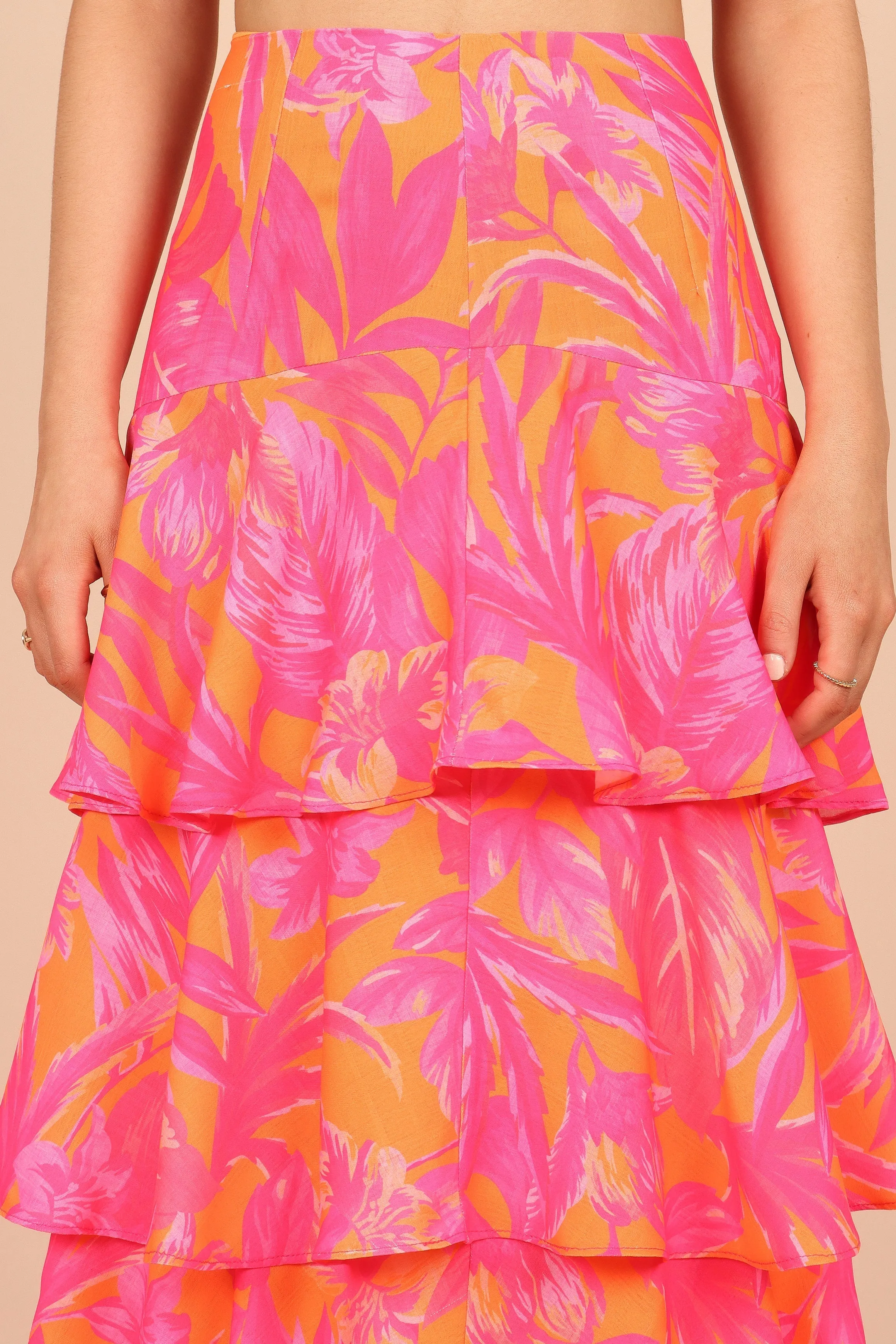 Addison Maxi Skirt - Pink Tropics