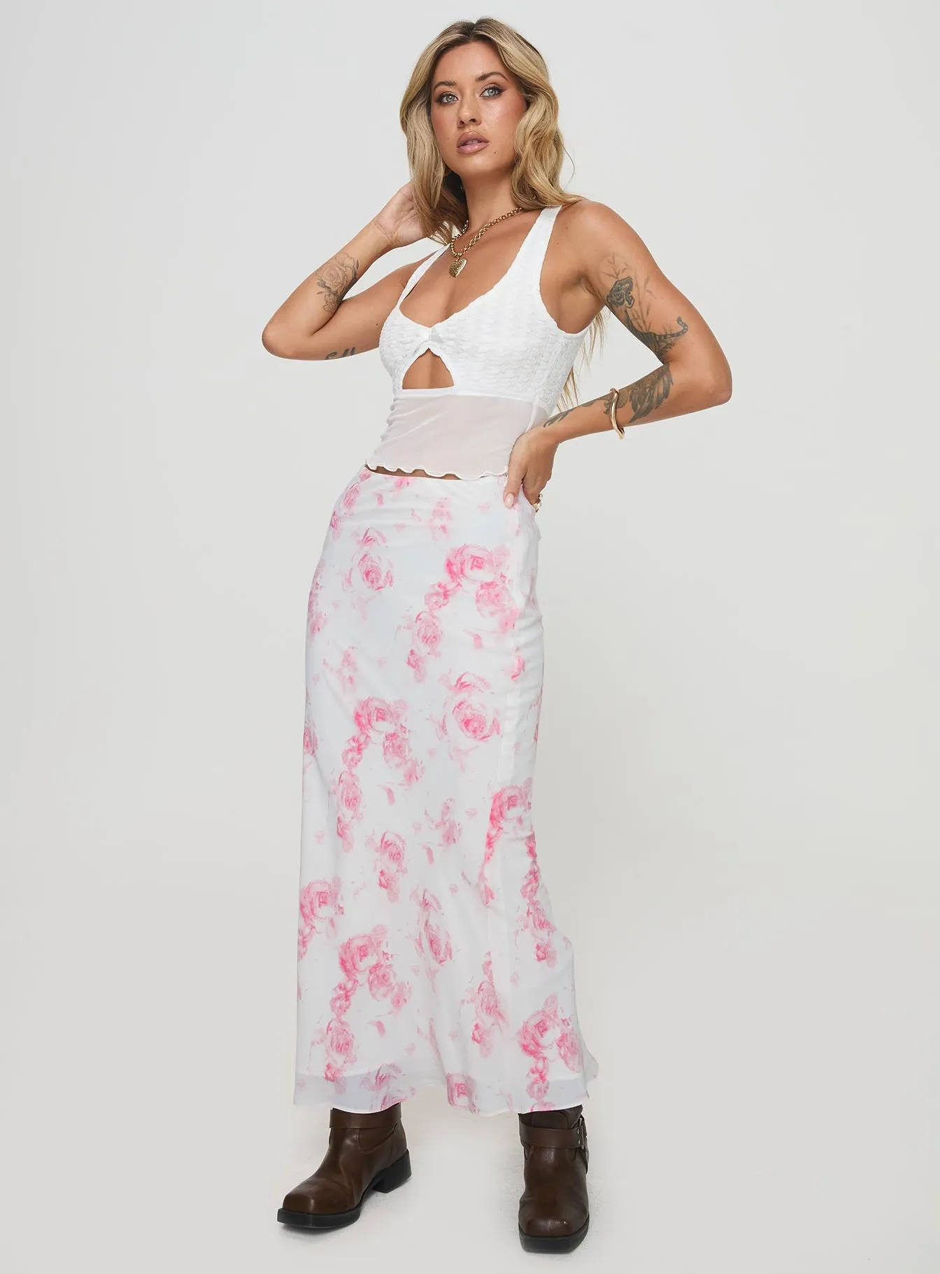 Agave Maxi Skirt Floral