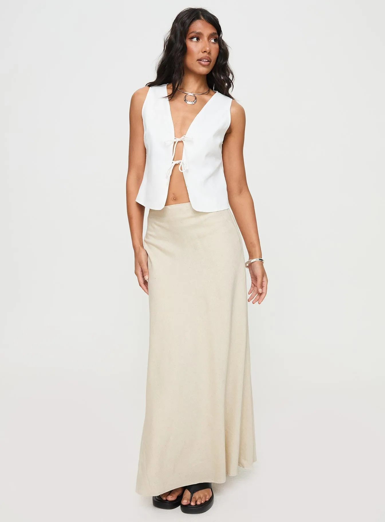 All In Maxi Skirt Beige