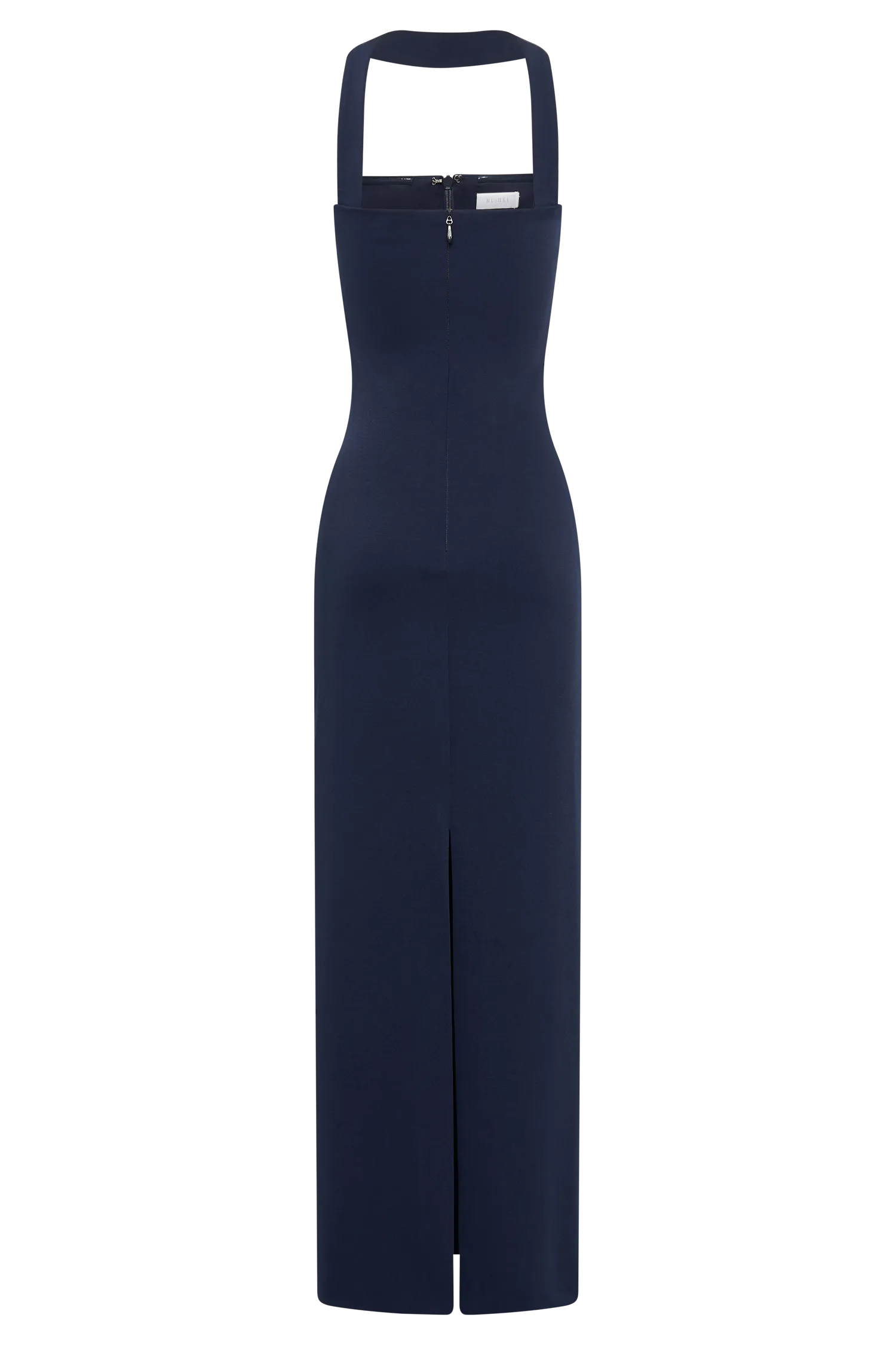 Amelita Suiting Halter Midi Dress - Navy