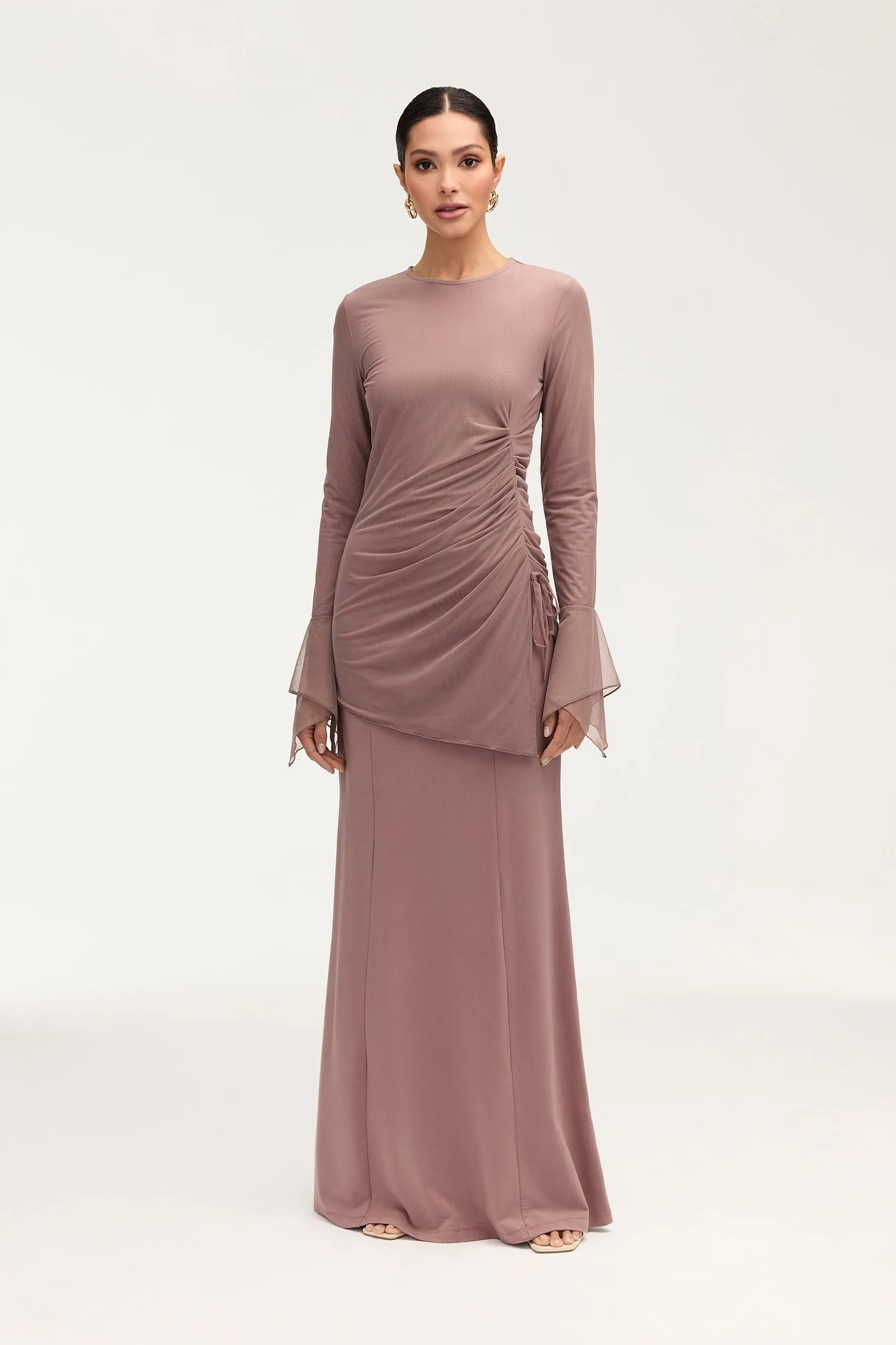 Andrea Jersey Maxi Skirt - Twilight Mauve