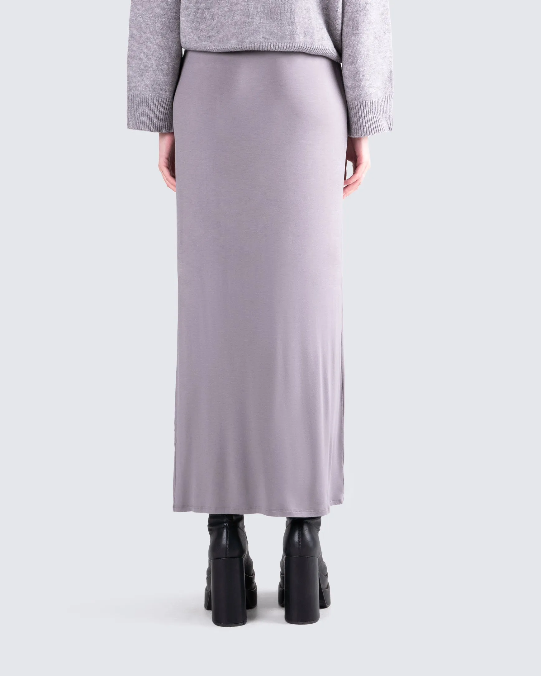 Angela Grey Jersey Maxi Skirt