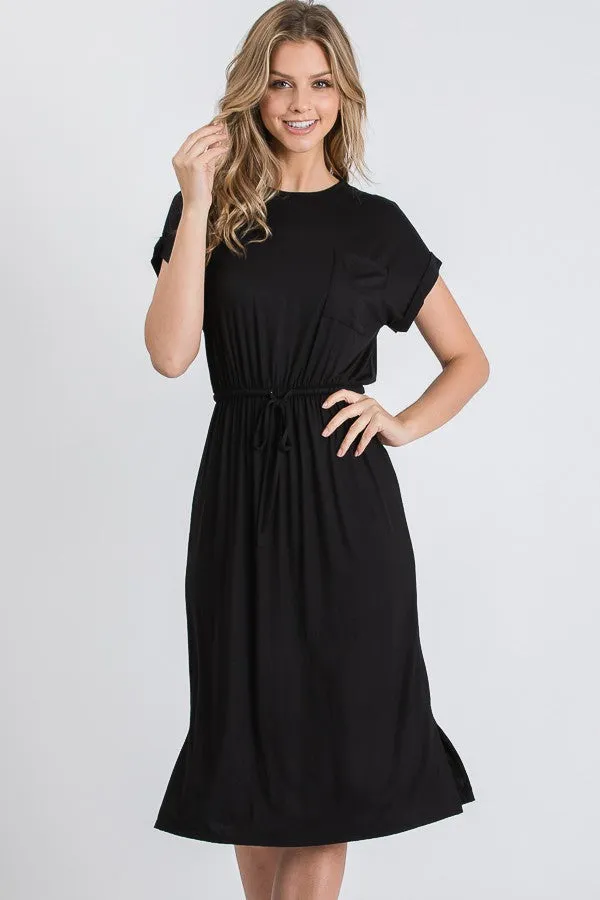 Aurora Midi Dress in Black