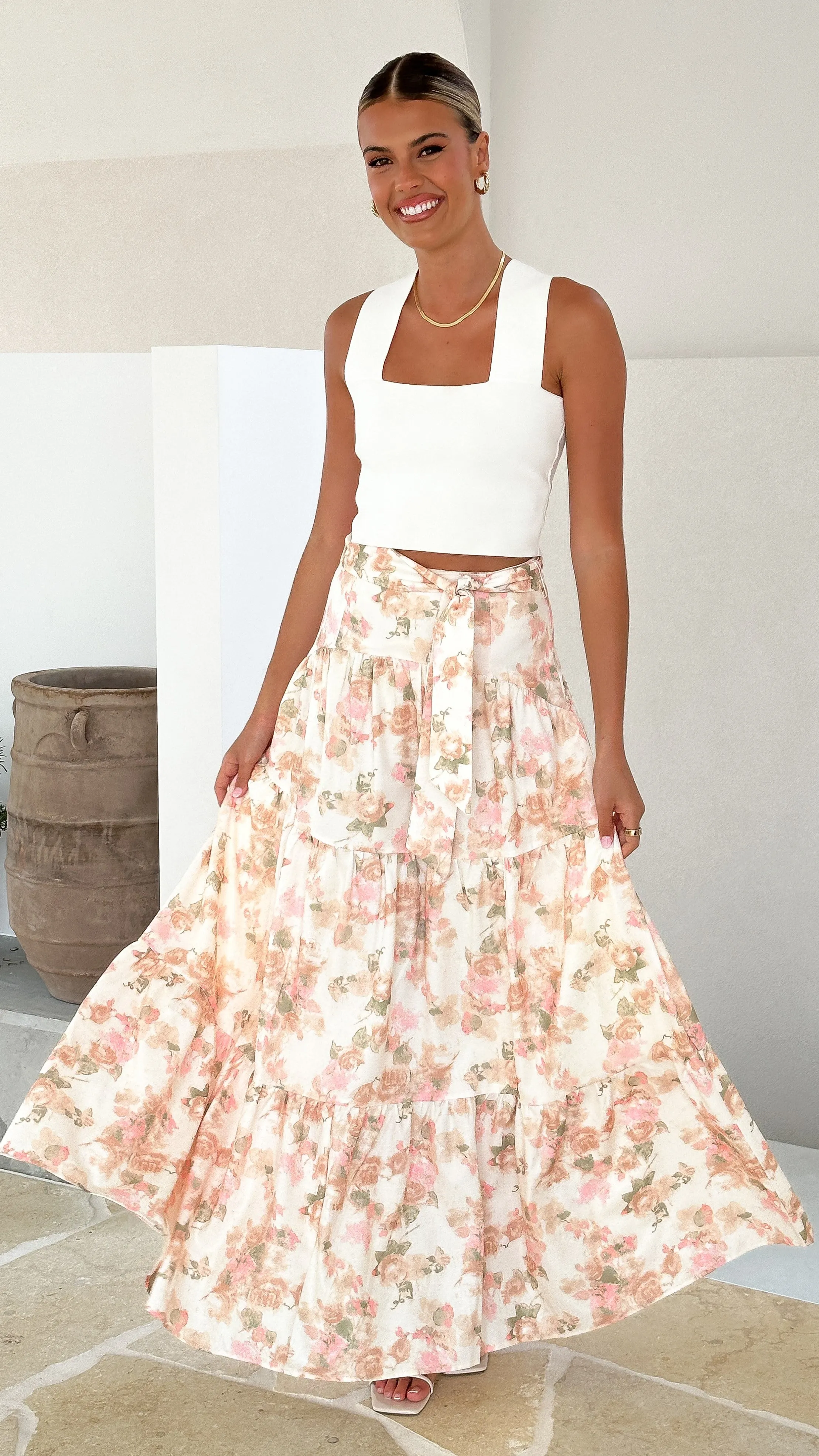 Bahari Maxi Skirt - Blossom Print