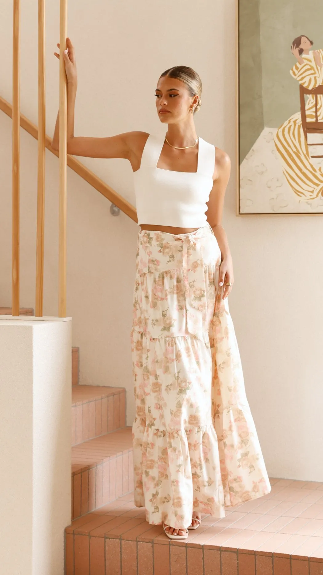 Bahari Maxi Skirt - Blossom Print