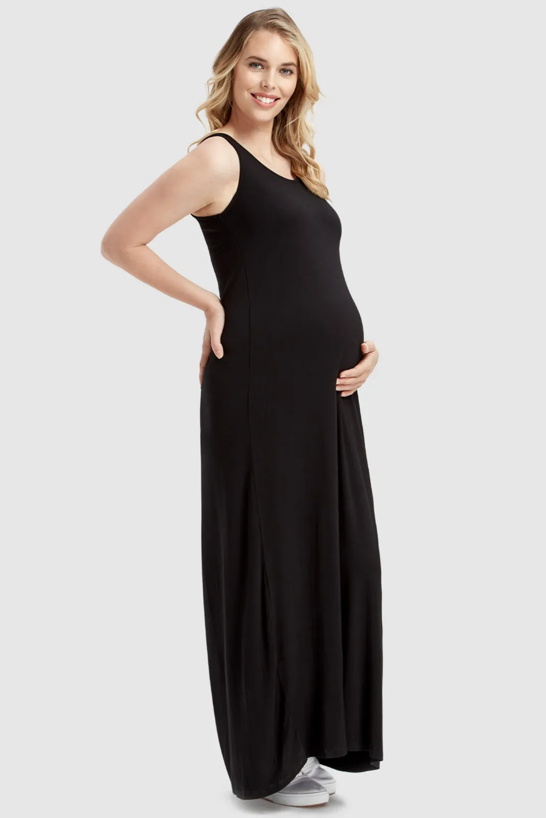 Bamboo Maxi Dress - Black