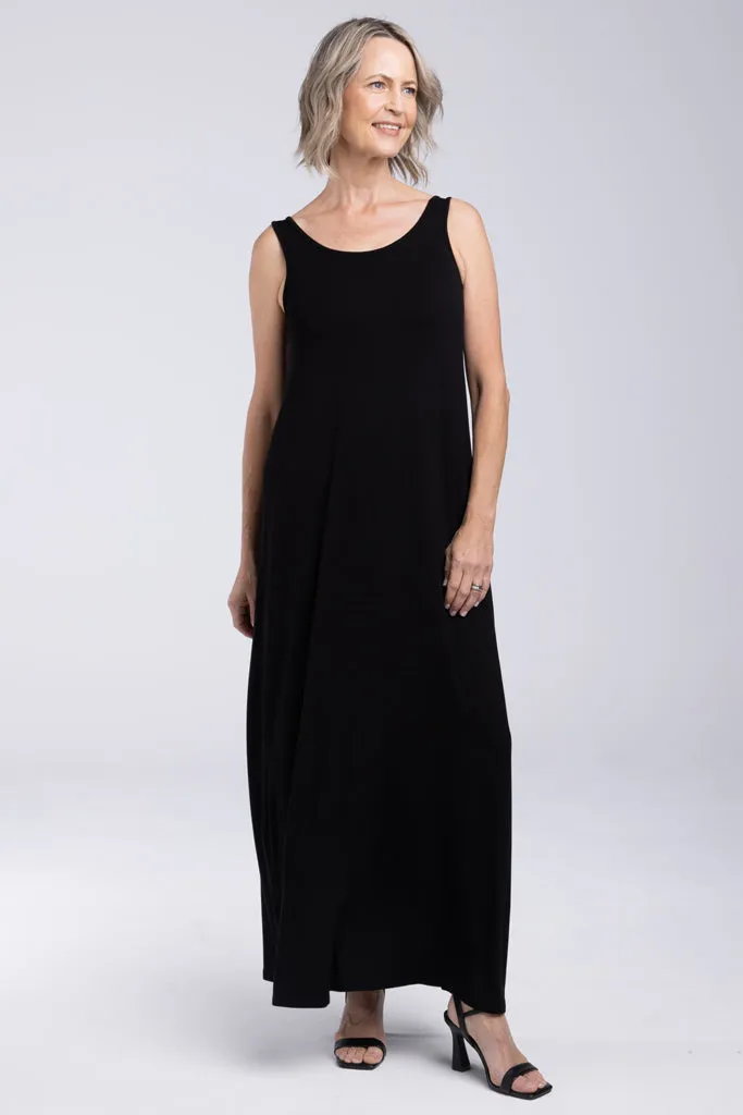 Bamboo Maxi Dress - Black