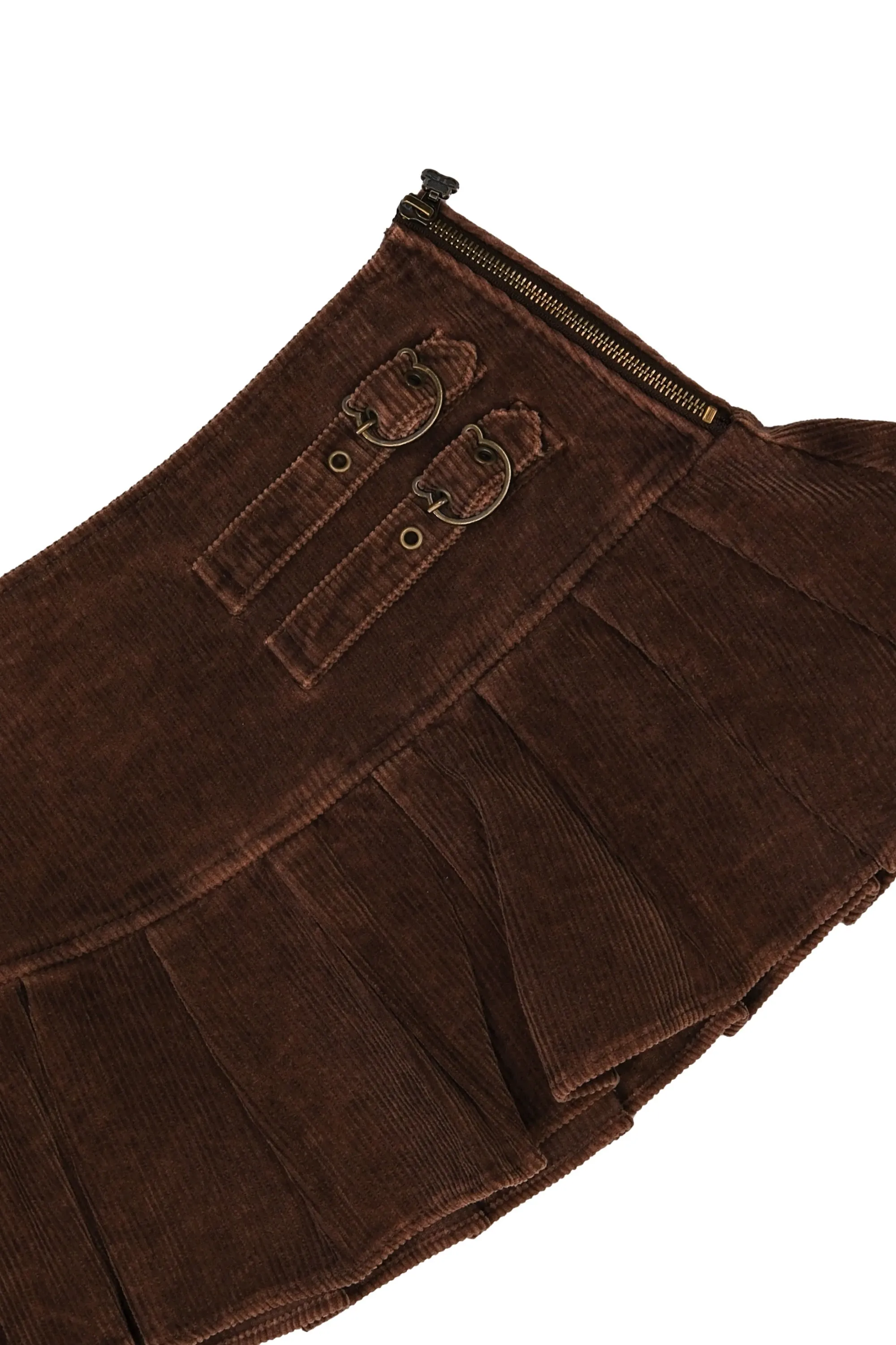 Bear Buckle Corduroy Skirt