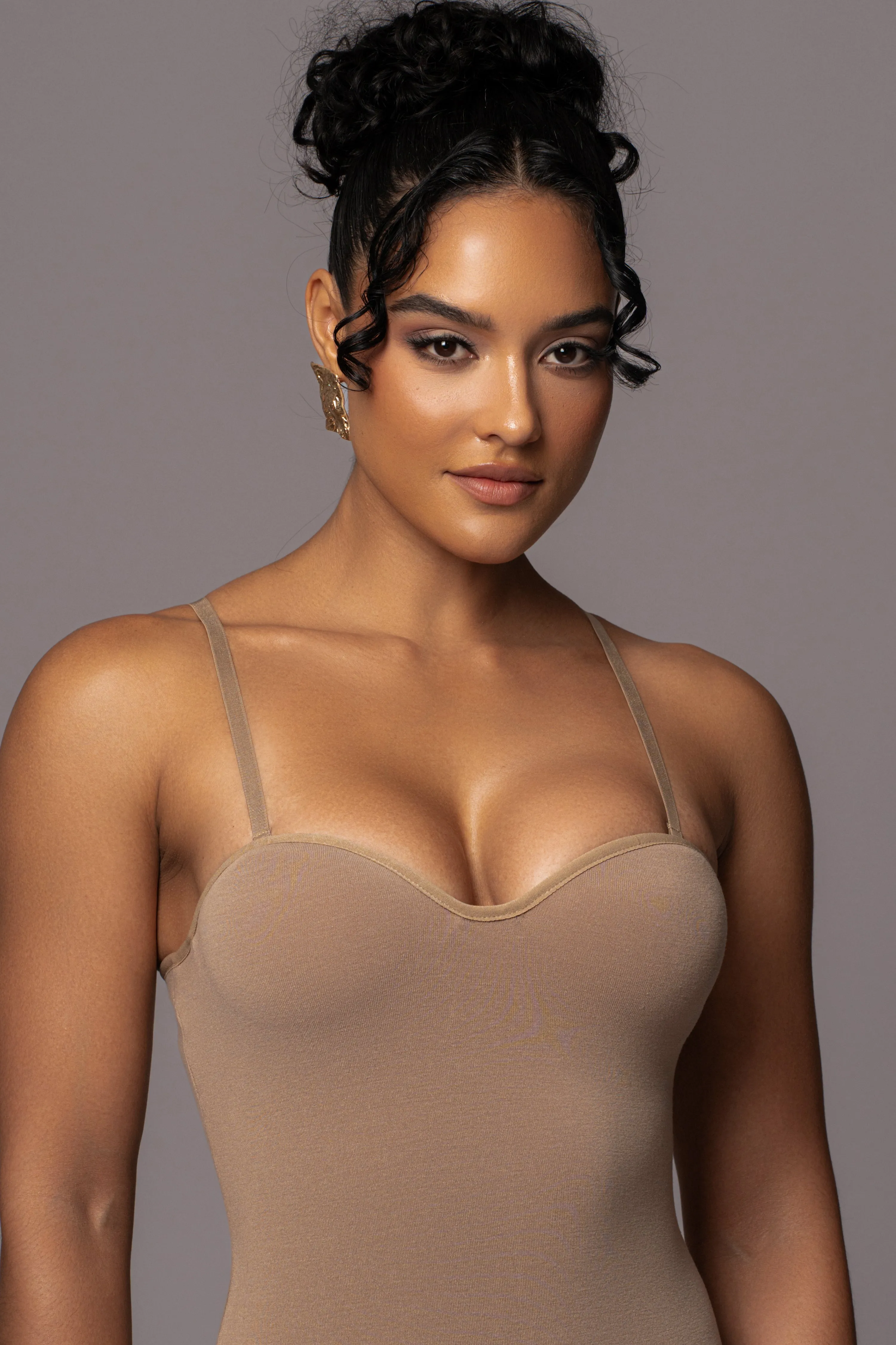 Beige Sascha Strapless Bodysuit