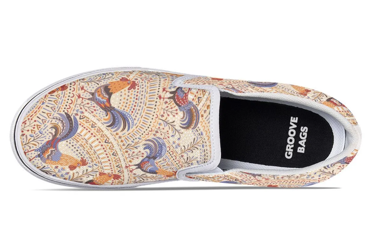 Bohemian Rooster Slip-On Shoes