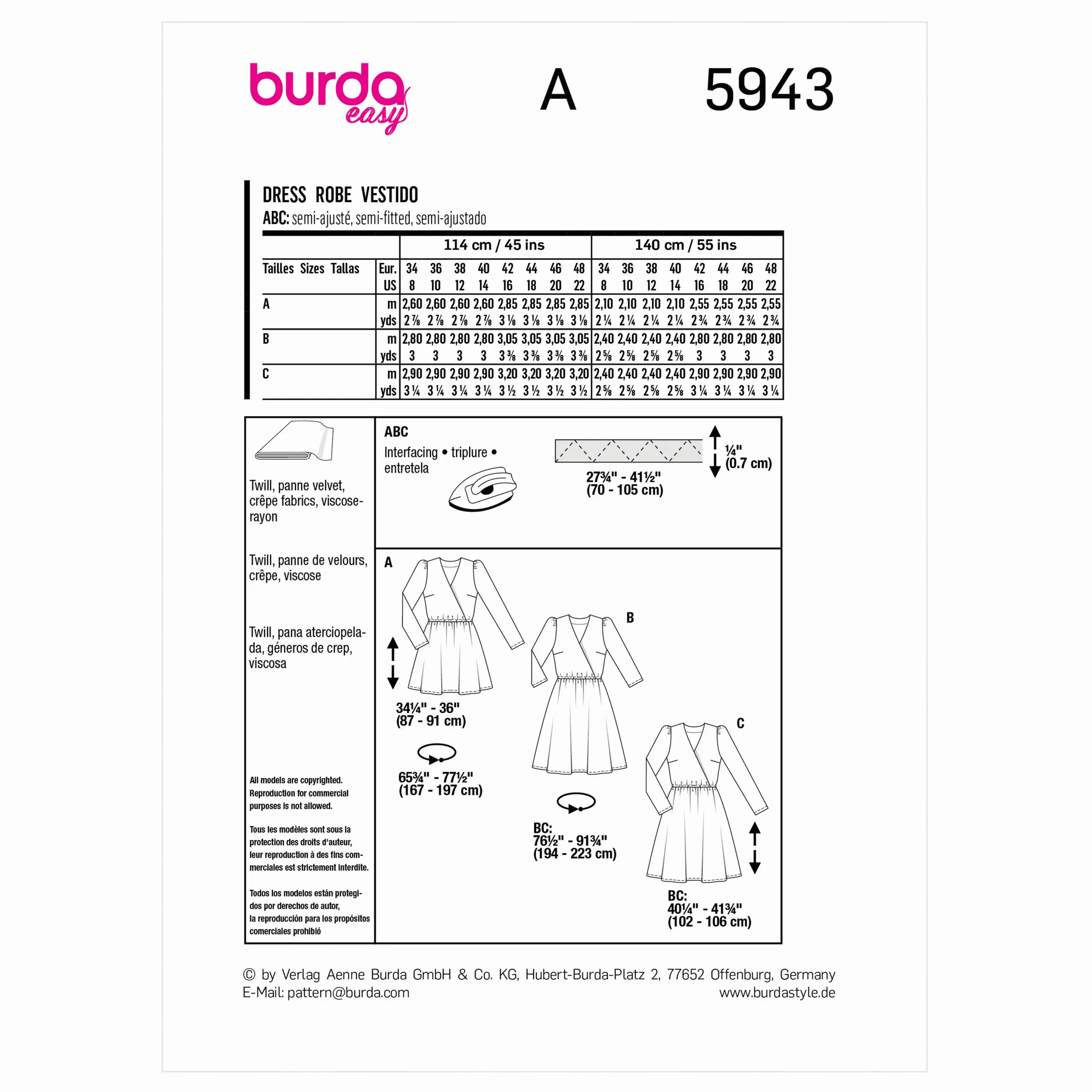 Burda Dresses 5943