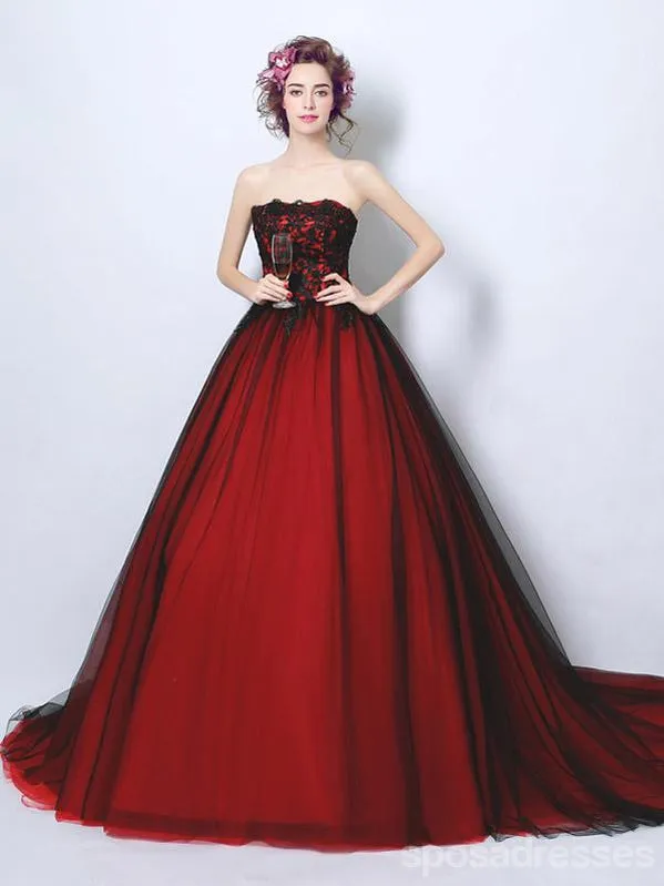 Burgundy A-line Sweetheart Sleeveless Long Prom Dresses Online,12641