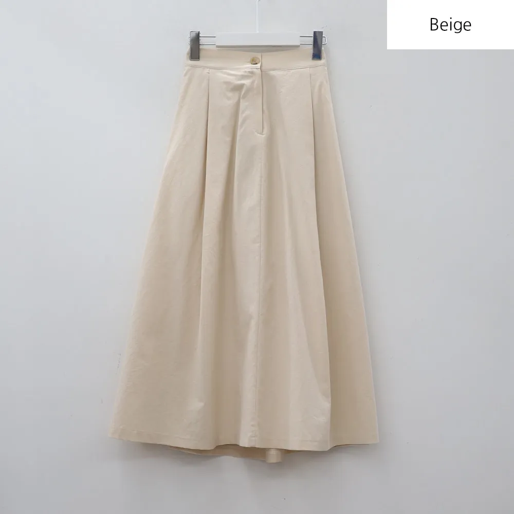 Button Back Banded Maxi Skirt BA22