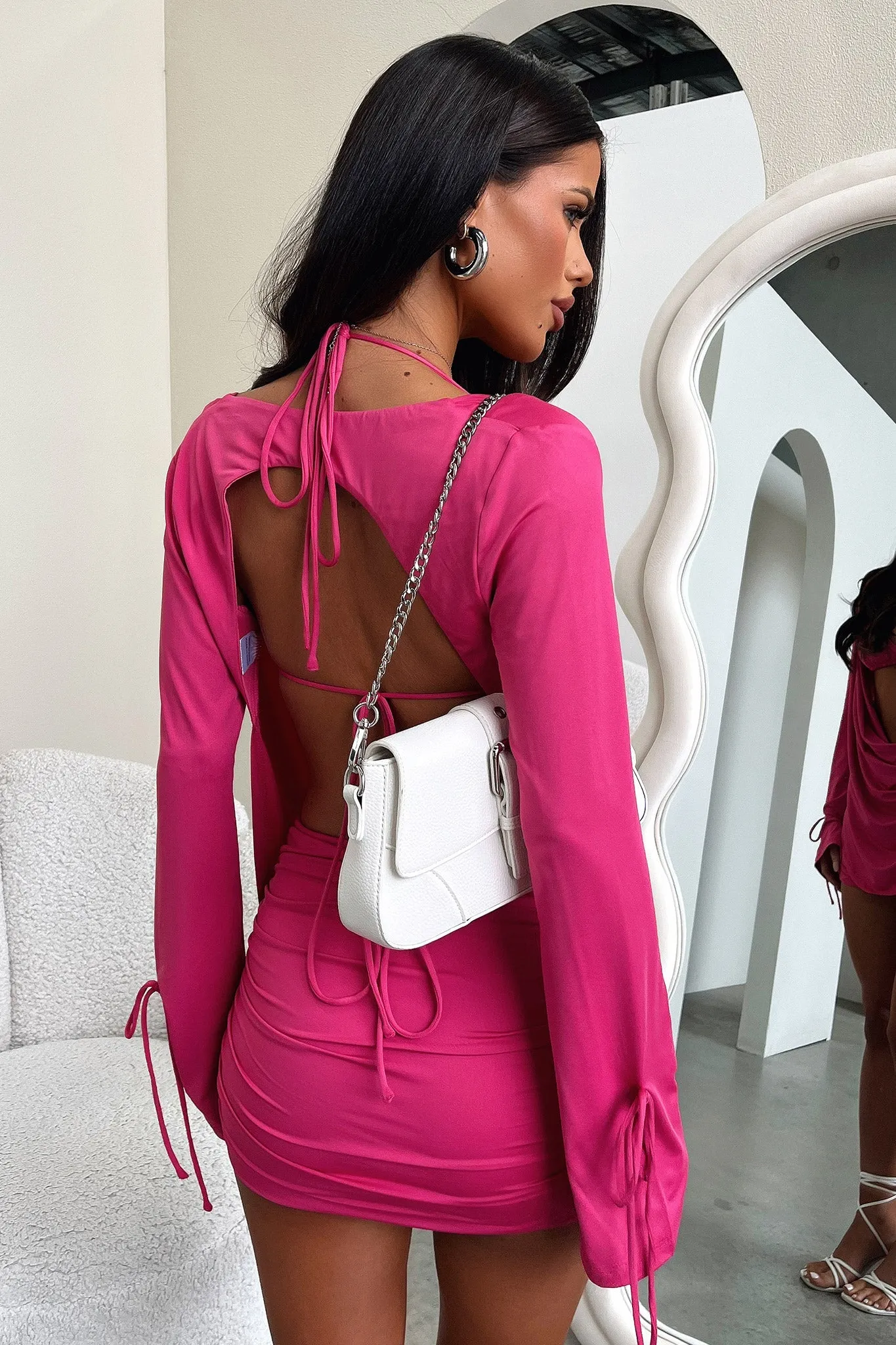 Cardi Skirt - Hot Pink