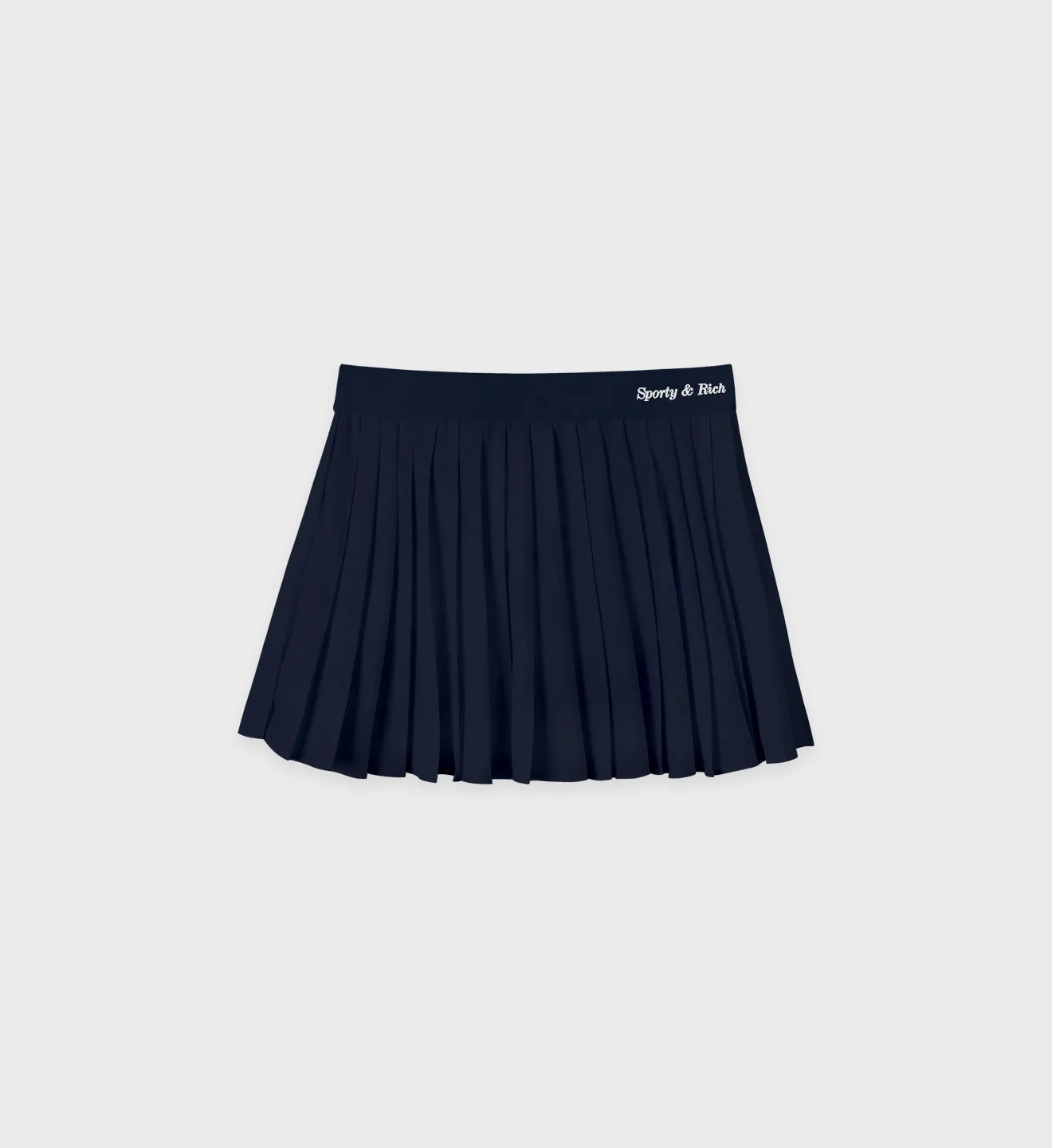 Classic Logo Pleated Skirt - Navy