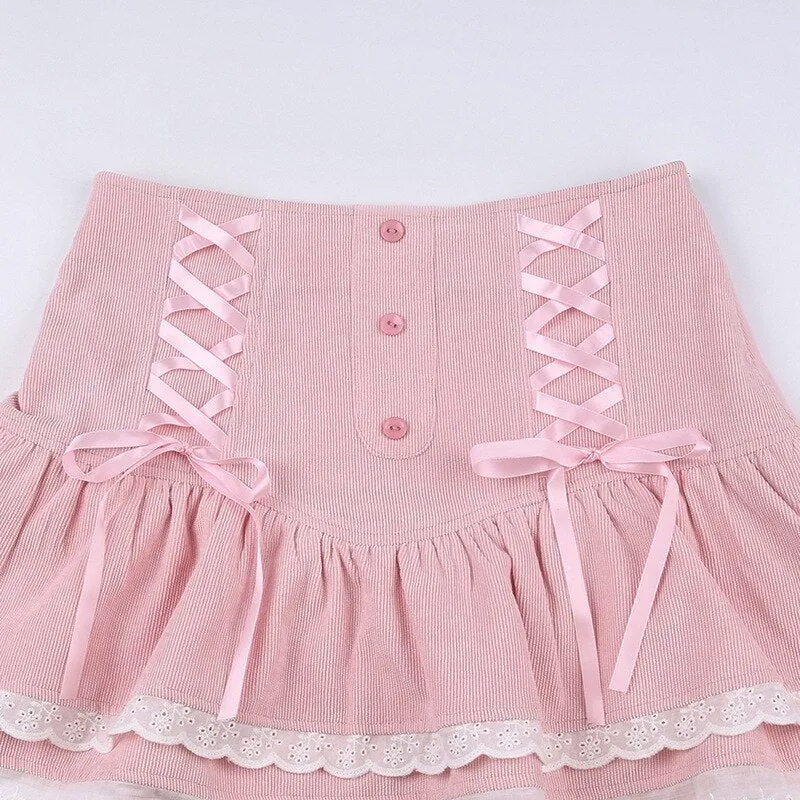 Corduroy Babydoll Skirt