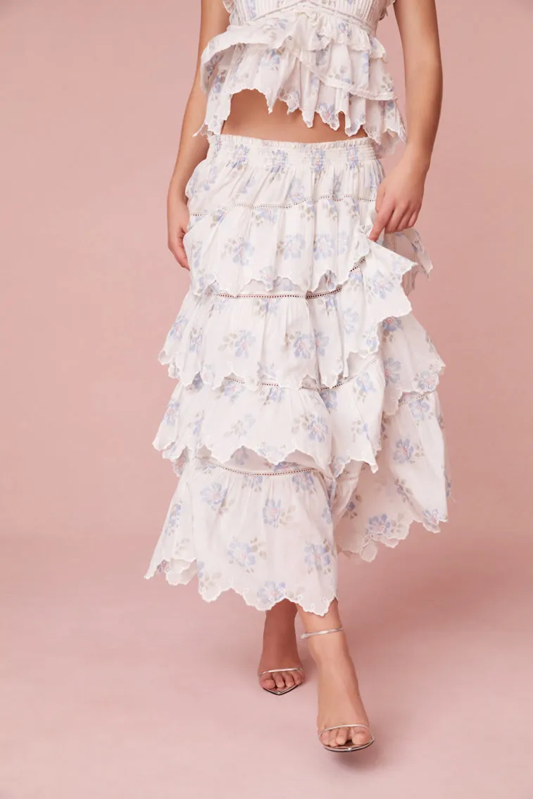 Cunningham Multi Tiered Maxi Skirt