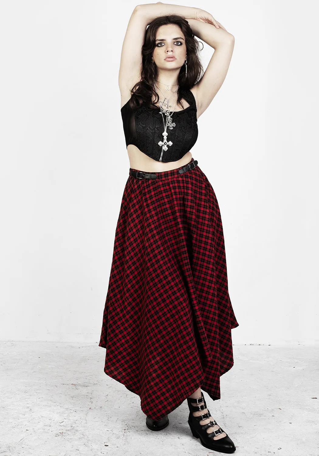 Dreadful Handkerchief Midi Skirt