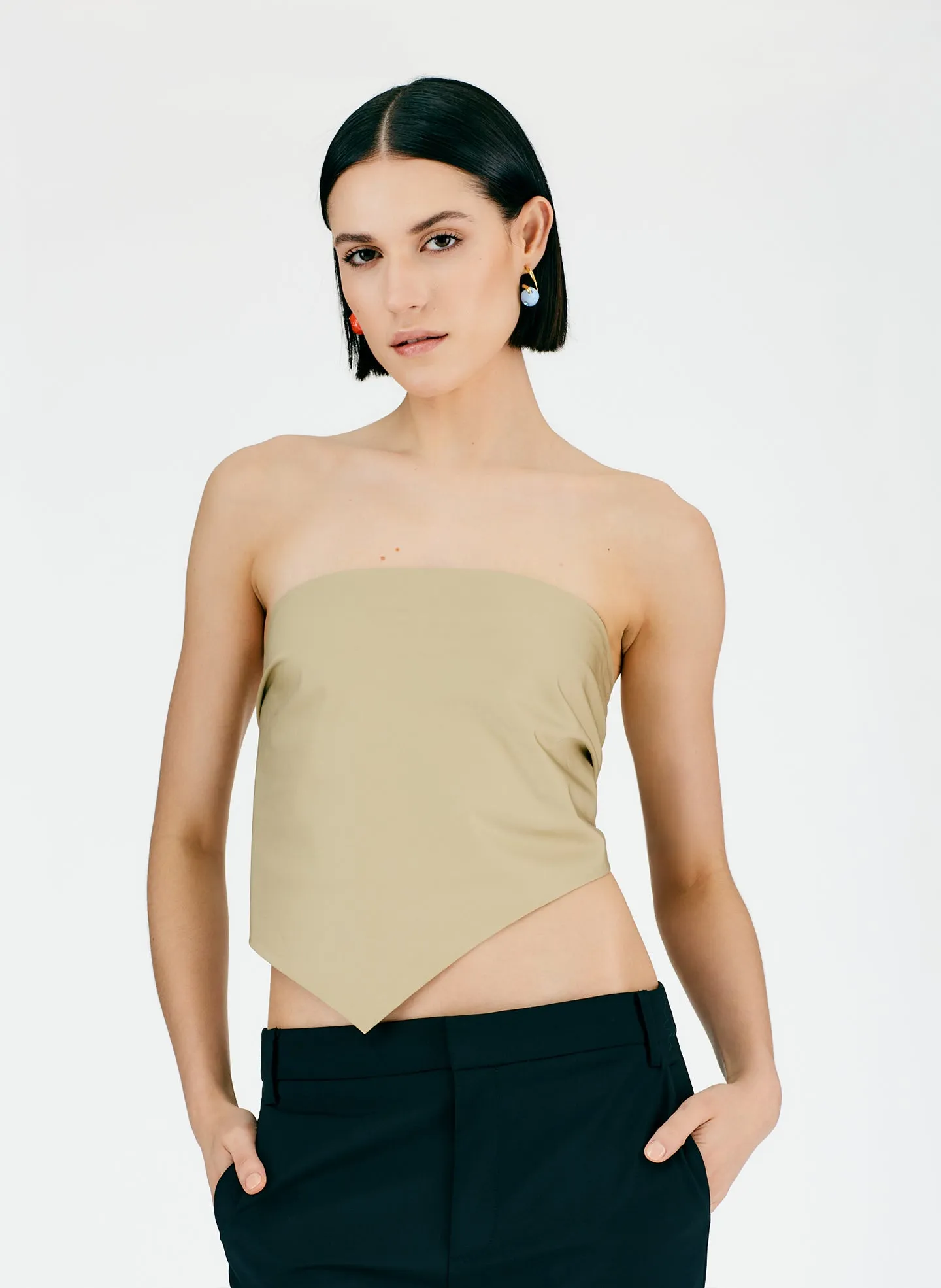 Eco Poplin Strapless Bandeau