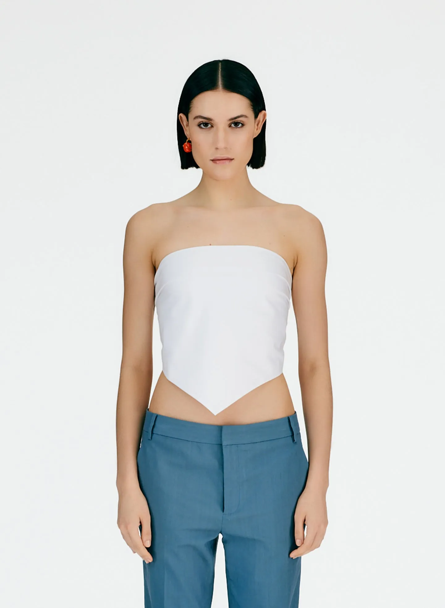 Eco Poplin Strapless Bandeau