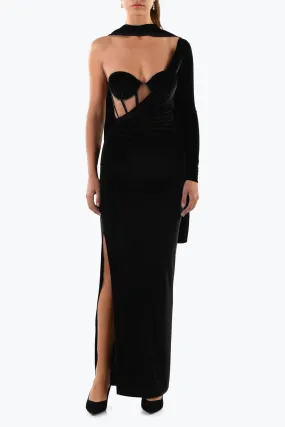 Emily Dress Black Velvet