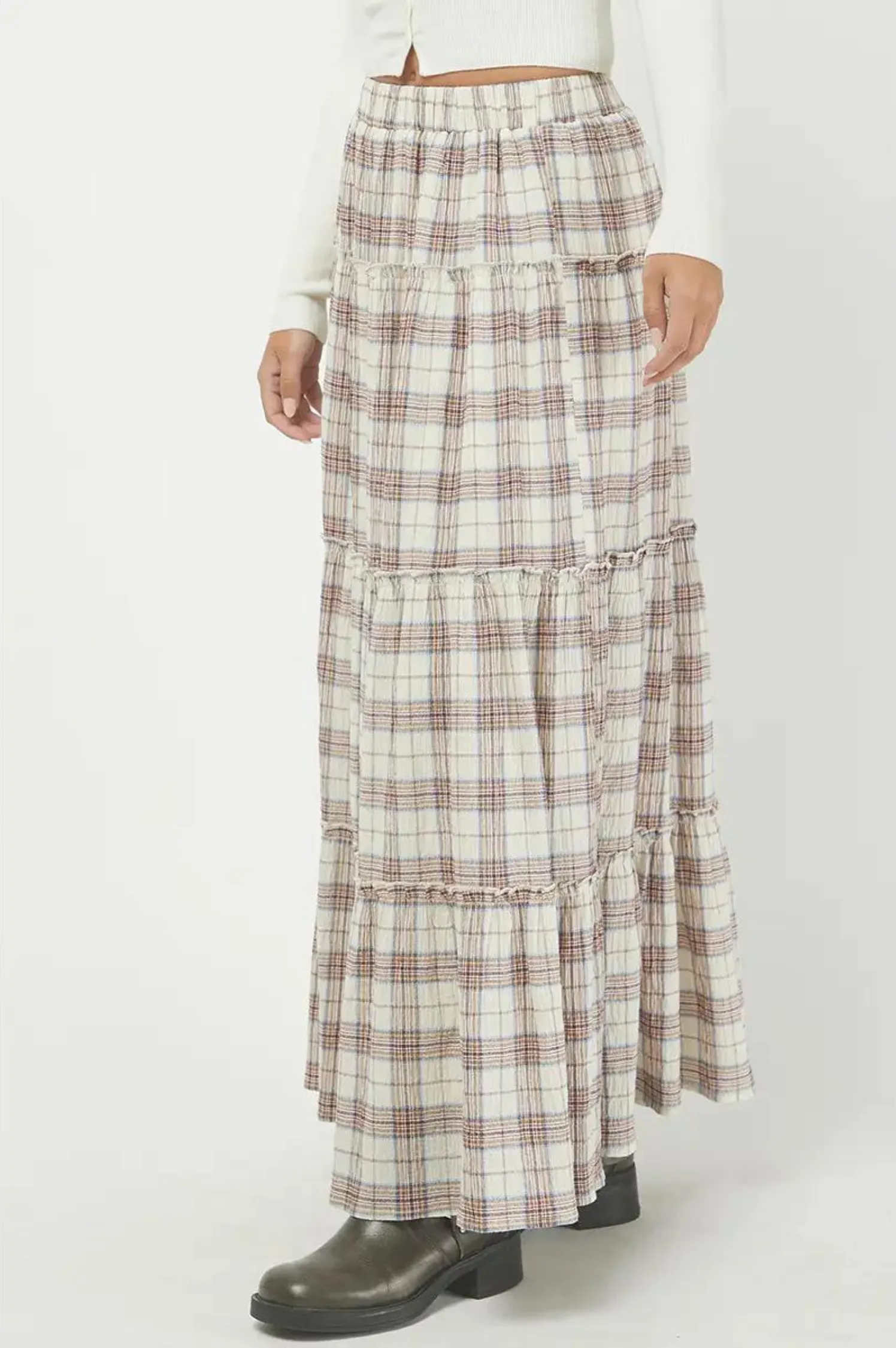 Emma Plaid Maxi Skirt