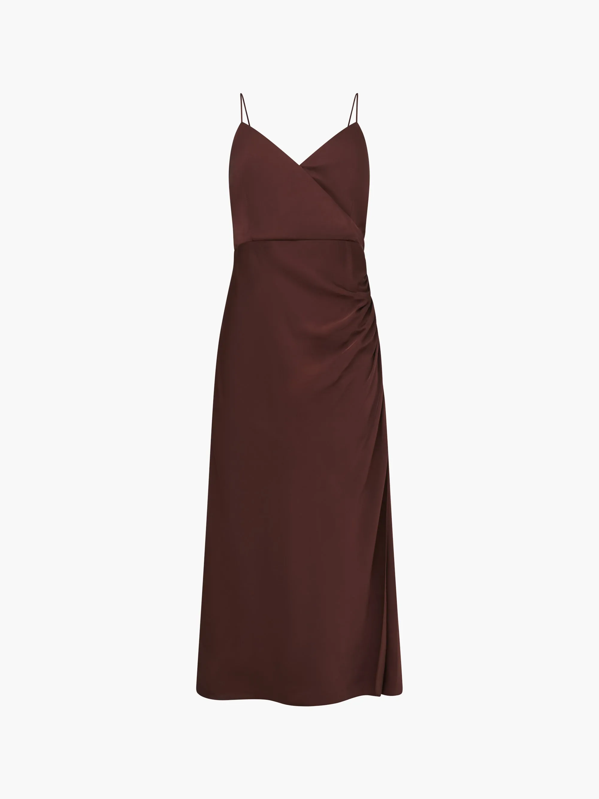 Ennis Eco Satin Slip Midi Dress