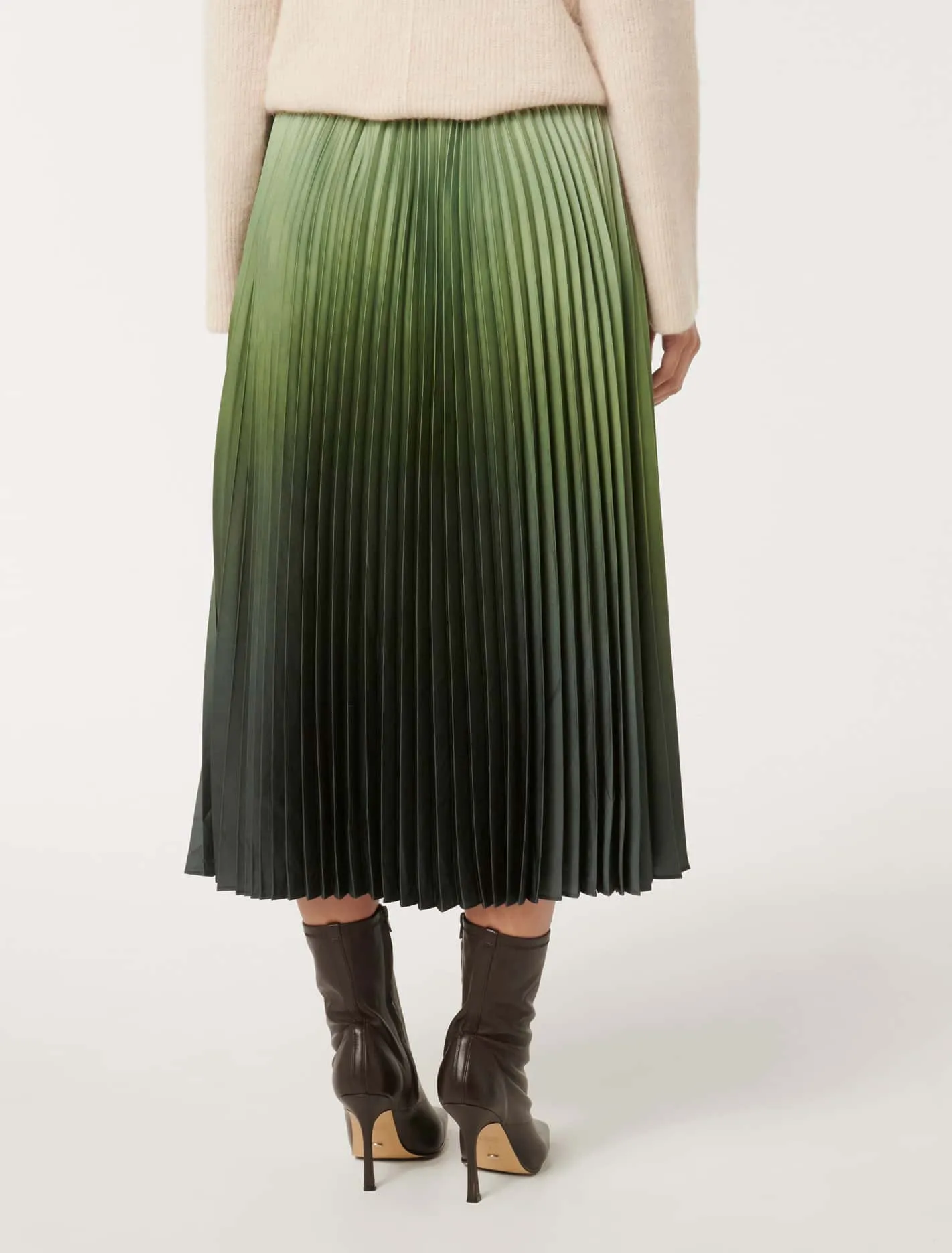 Evangeline Satin Pleated Maxi Skirt