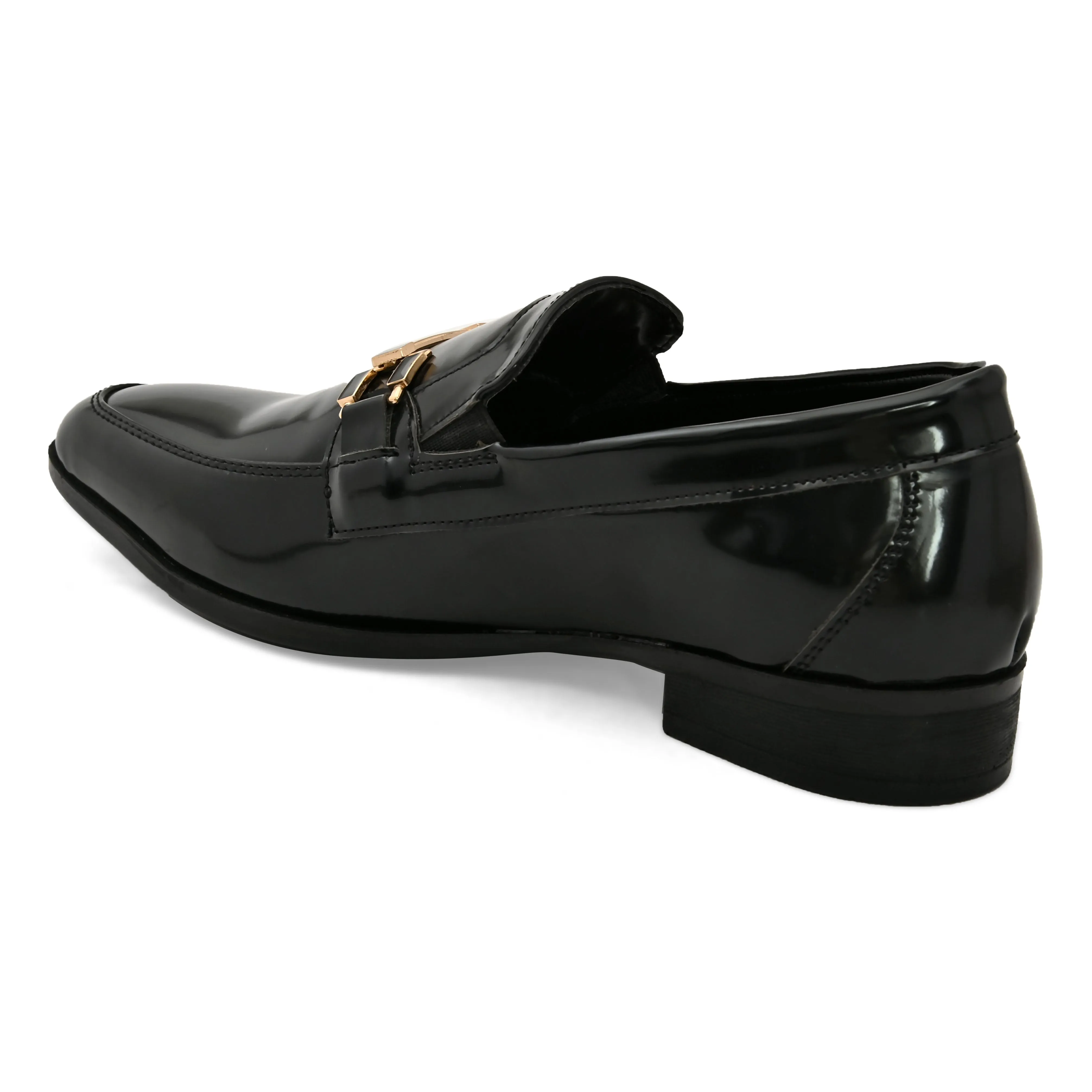 Flare Black Patent Slip-Ons