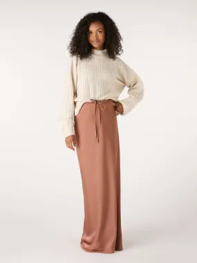 Flora Puddle Maxi Skirt in Bronze