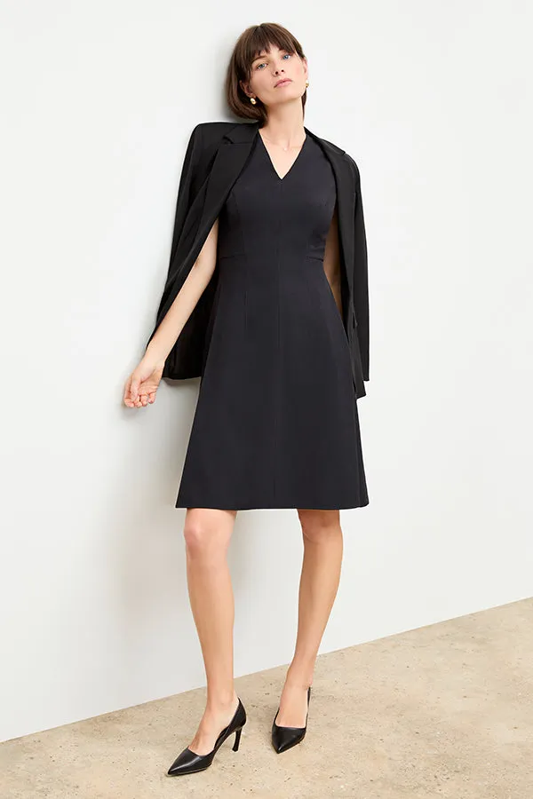 Jaycie Dress - Recycled WonderTex :: Black