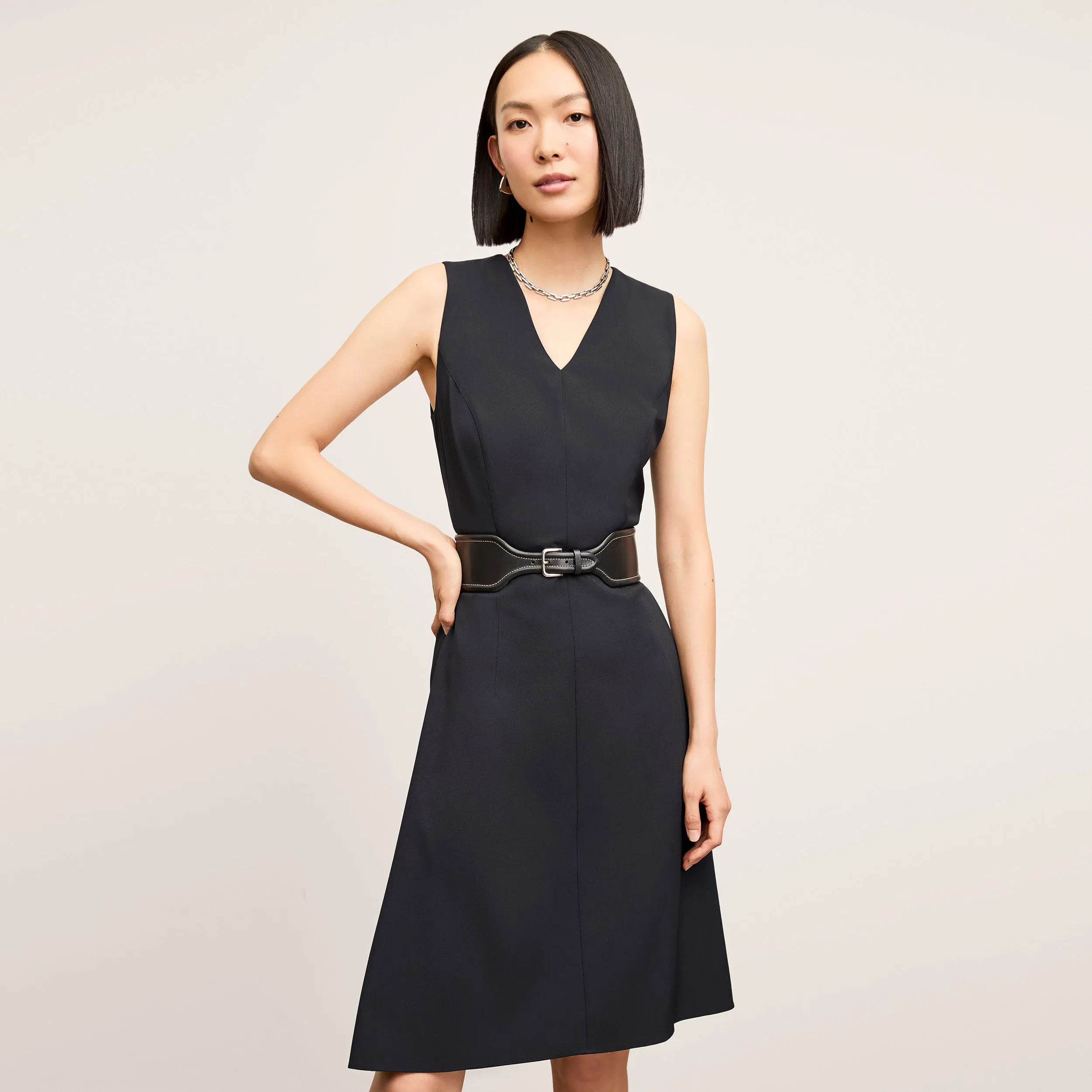 Jaycie Dress - Recycled WonderTex :: Black