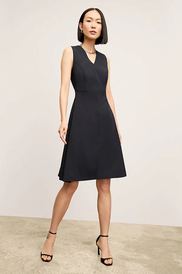 Jaycie Dress - Recycled WonderTex :: Black