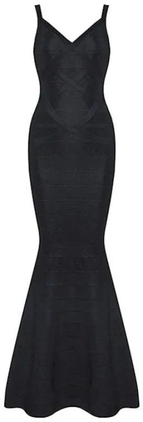 'Kaira' Bandage Maxi Dress-Black