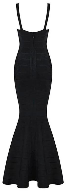 'Kaira' Bandage Maxi Dress-Black