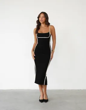 Kelli Midi Dress (Black)