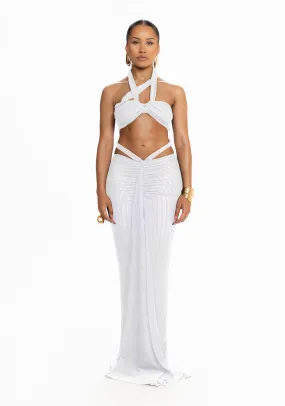 Kesh Knit Maxi Skirt - Yatch White