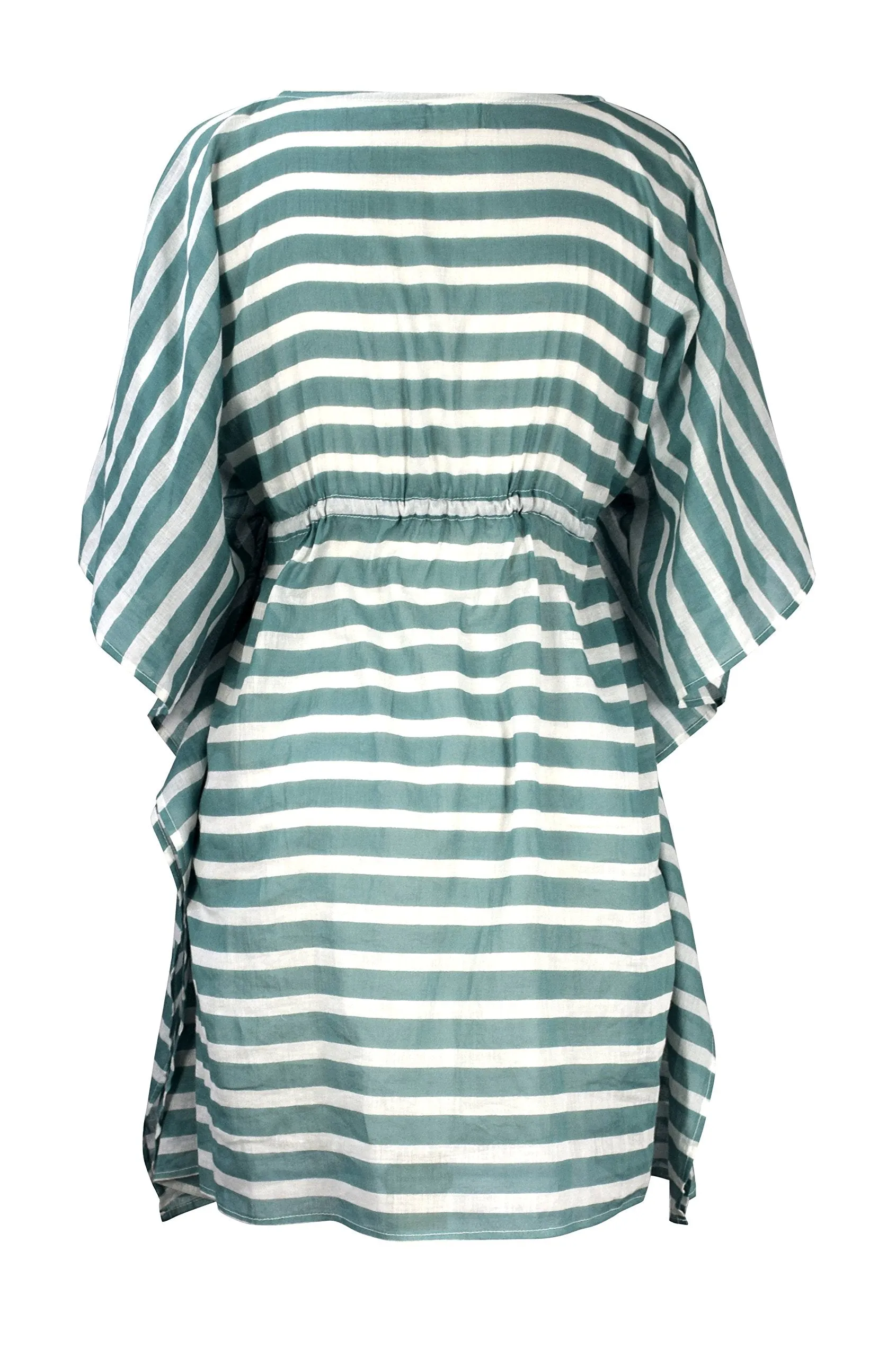 Lightweight Cotton Kaftan Dress Tunic Top - One Size Fits Most