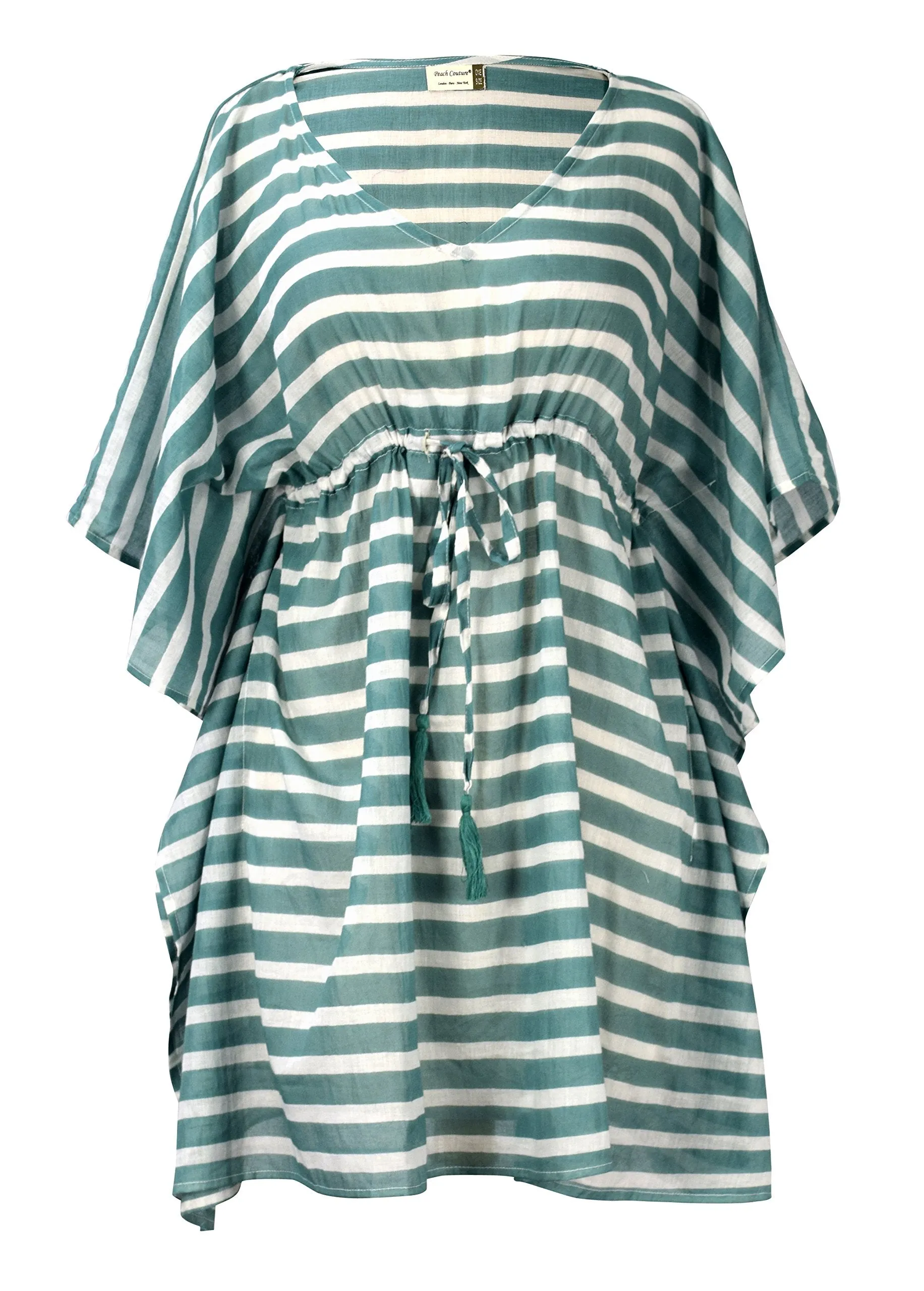 Lightweight Cotton Kaftan Dress Tunic Top - One Size Fits Most