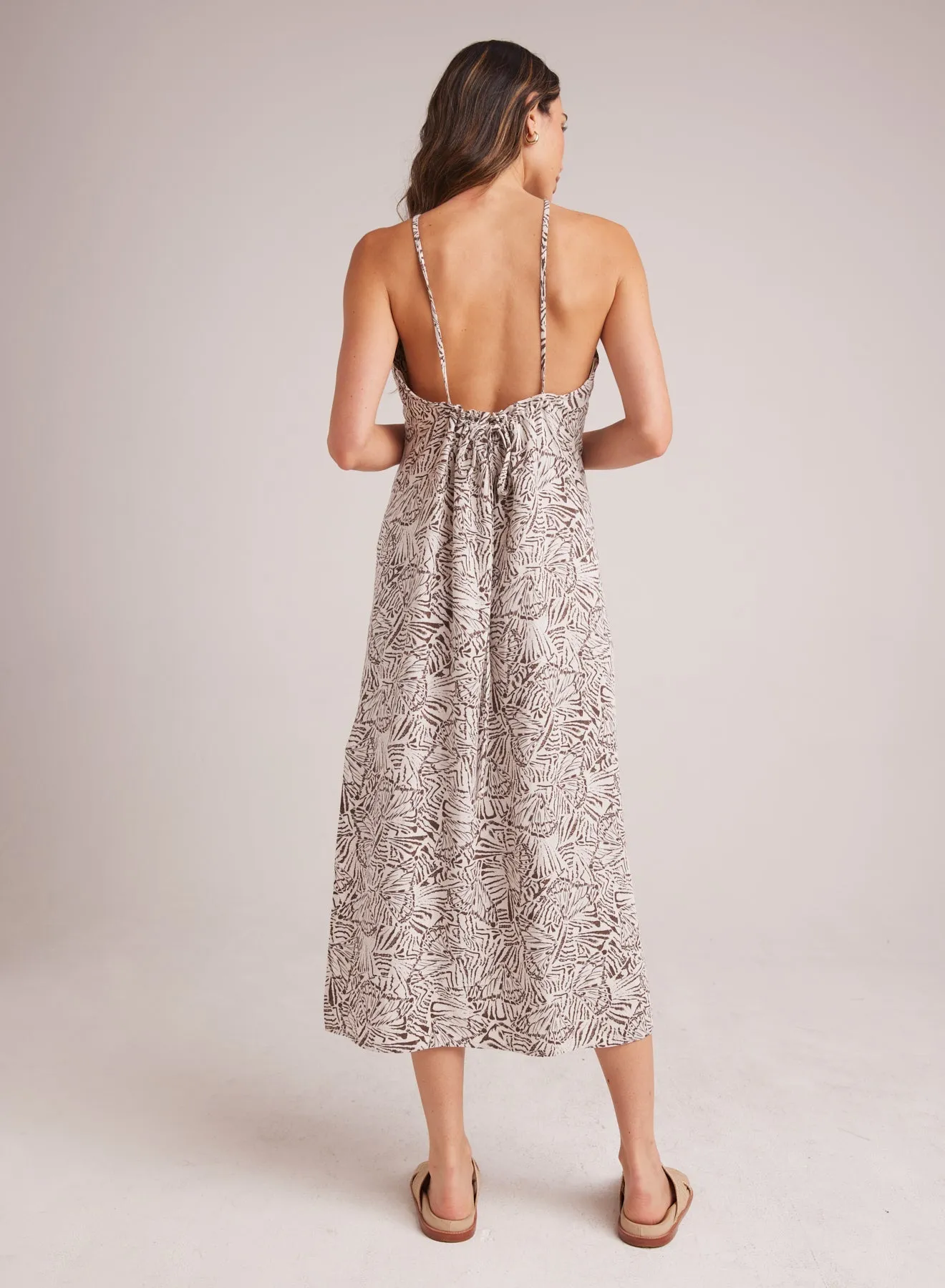 Low Back Halter Dress - Papillon Print