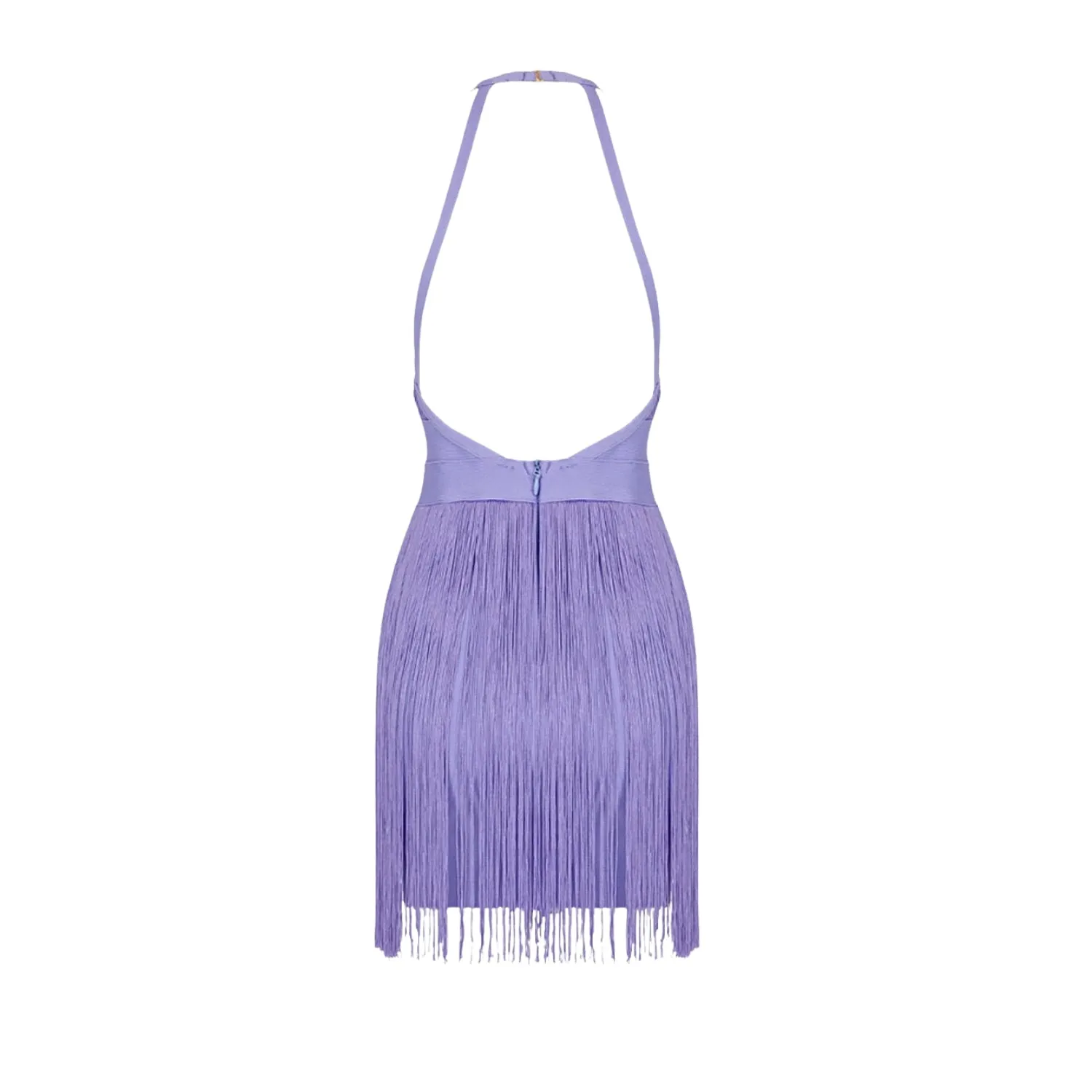 Nammos Lilac Fringe Mini Dress