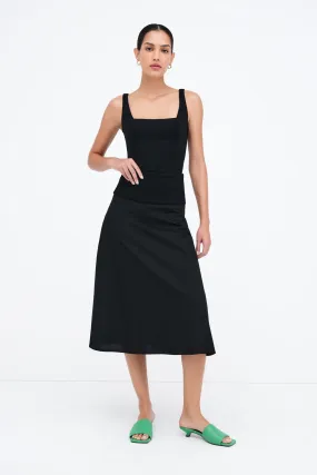 Nicole High-Waisted Pleated Skirt