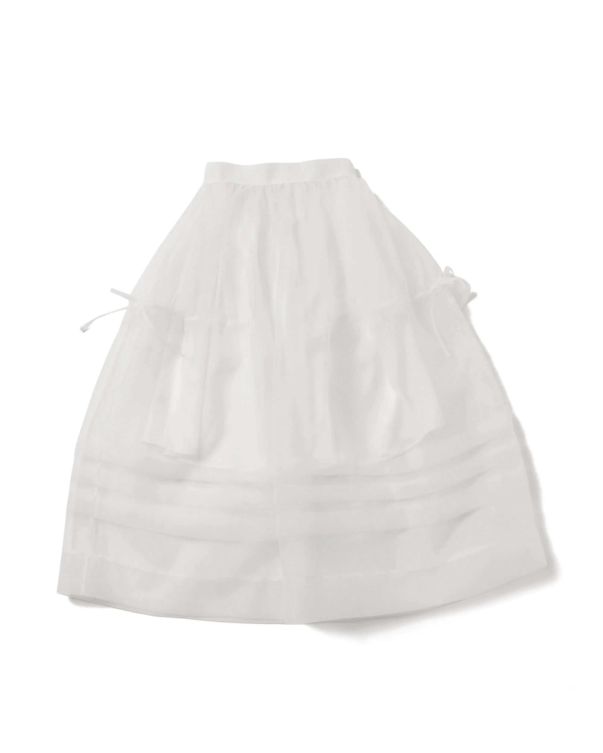 Organdy tuck skirt