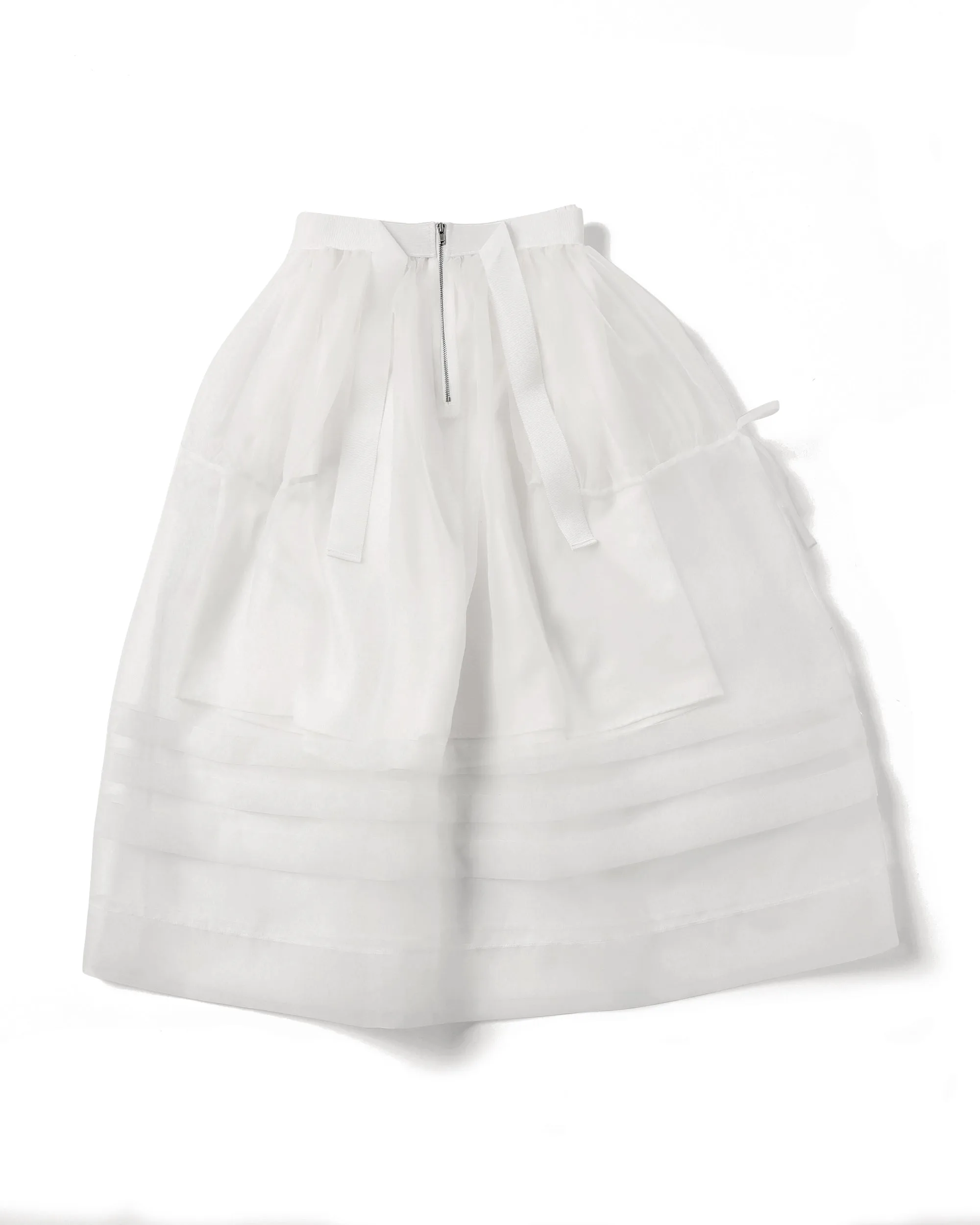 Organdy tuck skirt